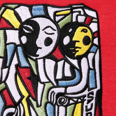 Supreme Neil Blender Mosaic Hooded Sweatshirt - Burnt Red