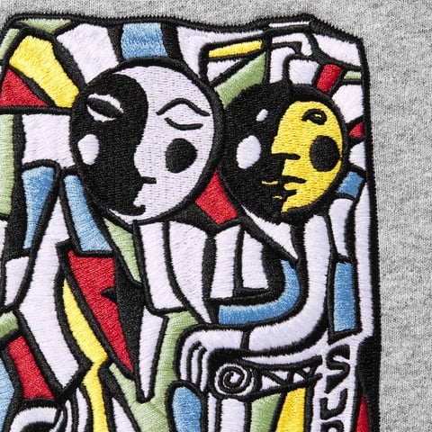 Supreme Neil Blender Mosaic Hooded Sweatshirt - Heather Grey
