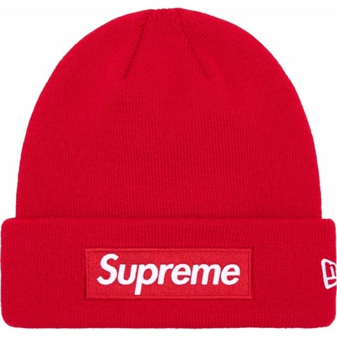 Supreme New Era® Box Logo Beanie - Red