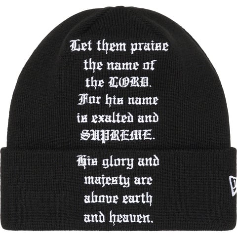 supreme x newera psalm beanie かつきくん着用 New Era® Psalm Beanie - fall/winter 2023 - Supreme