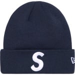 Supreme New Era S Logo Beanie (FW23) - Navy
