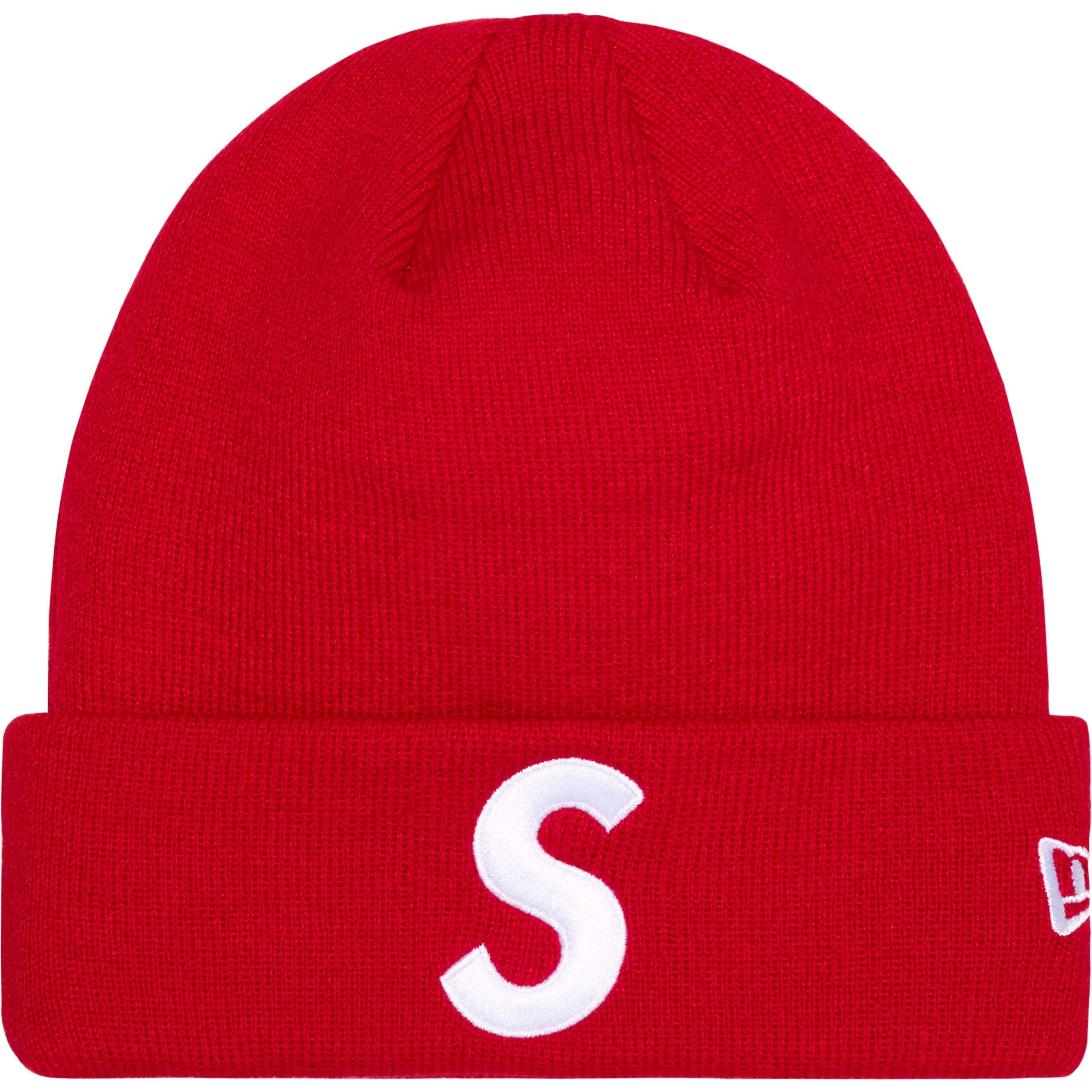 Supreme New Era S Logo Beanie (FW23) - Red - $40