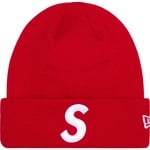 Supreme New Era S Logo Beanie (FW23) - Red