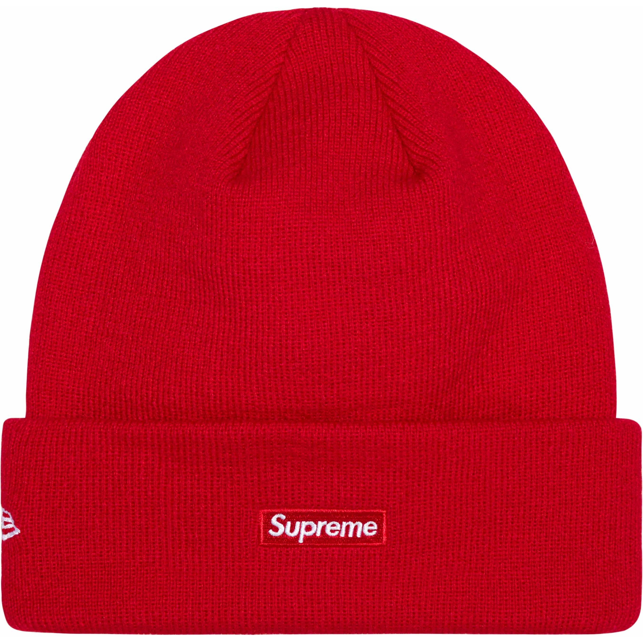 Supreme New Era S Logo Beanie (FW23) - Red - $40