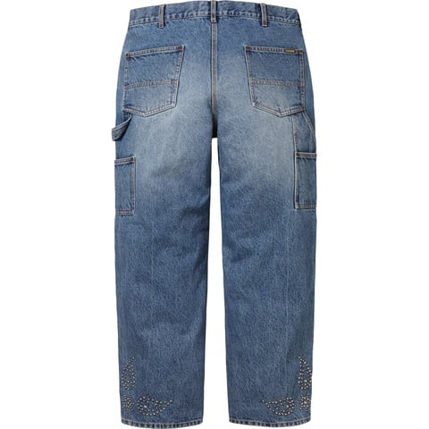Supreme Paisley Studded Double Knee Painter Pant - Washed Blue
