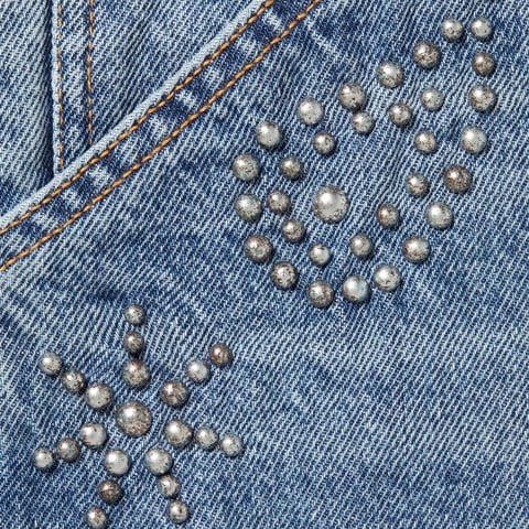 Supreme Paisley Studded Double Knee Painter Pant - Washed Blue