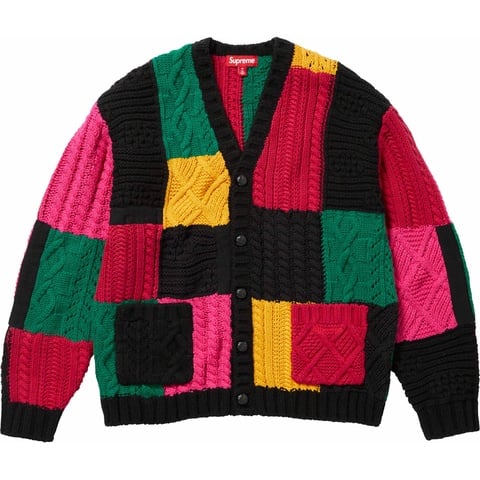 Patchwork Cable Knit Cardigan - SupremeCommunity
