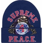Supreme Peace Embroidered Beanie (FW23) - Navy