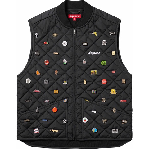 Pins Quilted Work Vest - fall/winter 2023 - Supreme