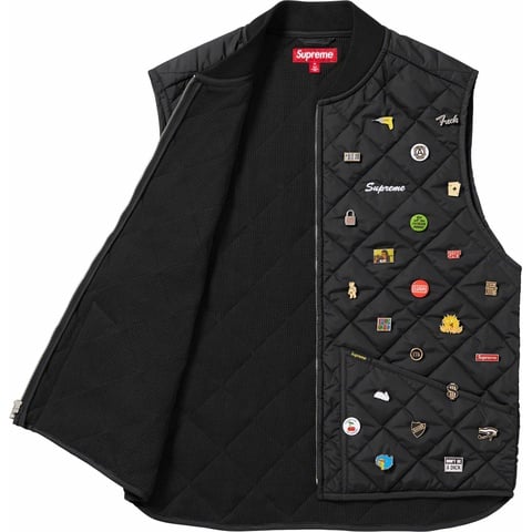 Pins Quilted Work Vest - fall/winter 2023 - SupremeCommunity