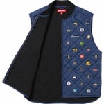 Supreme Pins Quilted Work Vest (FW23) - Navy