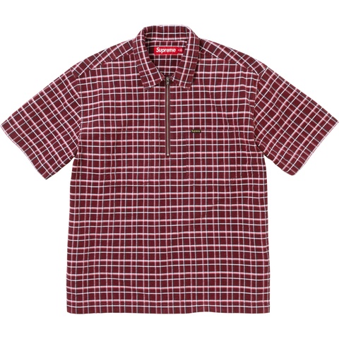 Plaid Corduroy Half Zip S/S Shirt - Supreme