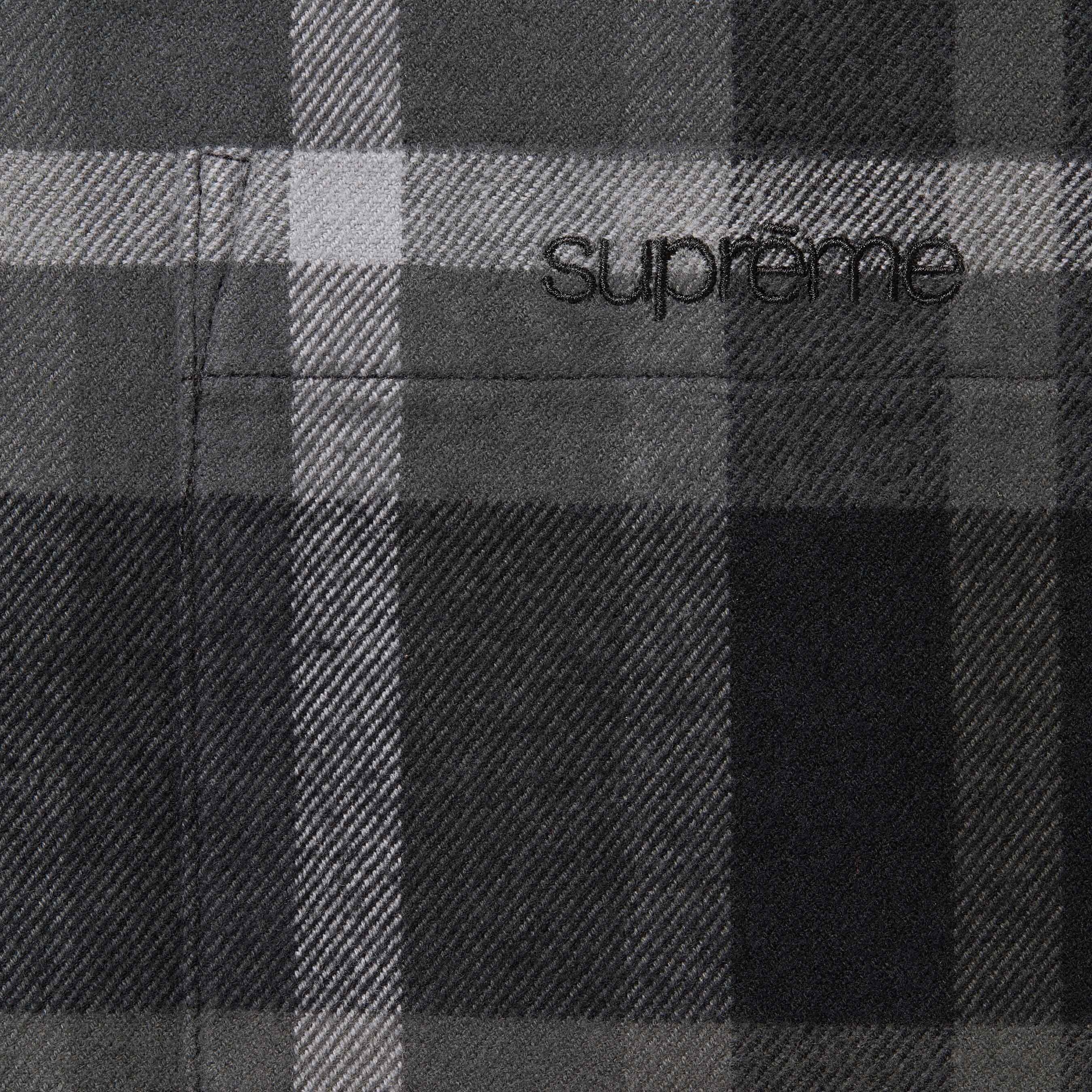 Supreme Plaid Flannel Shirt (FW23) - Black - $138