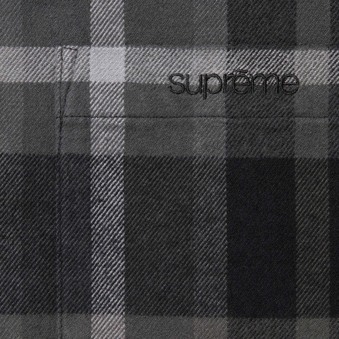 Supreme Plaid Flannel Shirt - Black