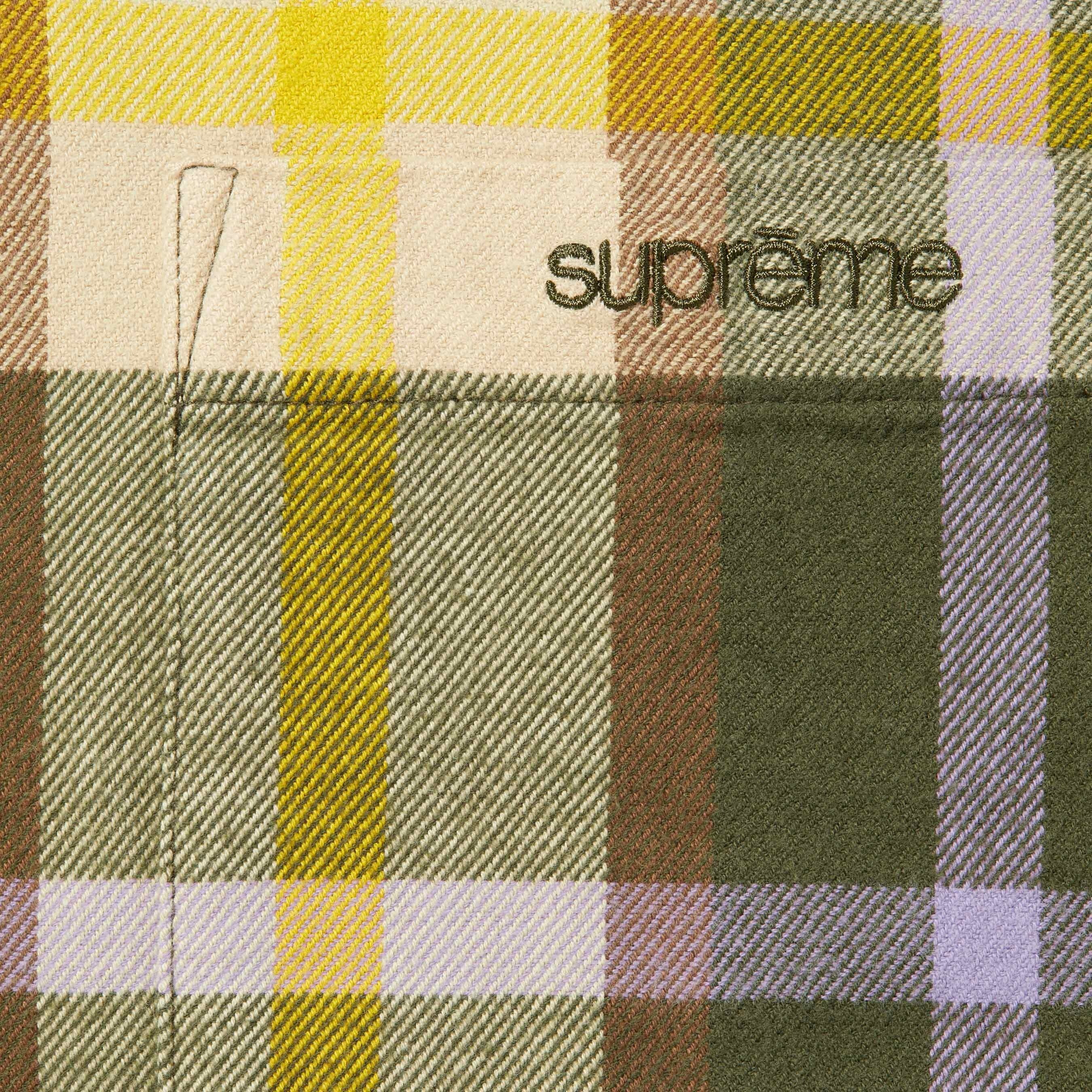 Supreme Plaid Flannel Shirt (FW23) - Green - $138