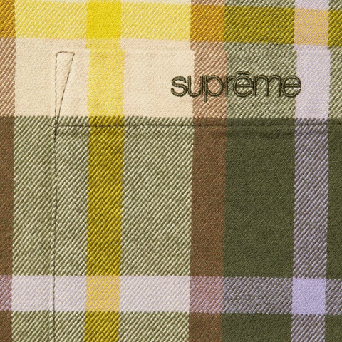 Supreme Plaid Flannel Shirt - Green