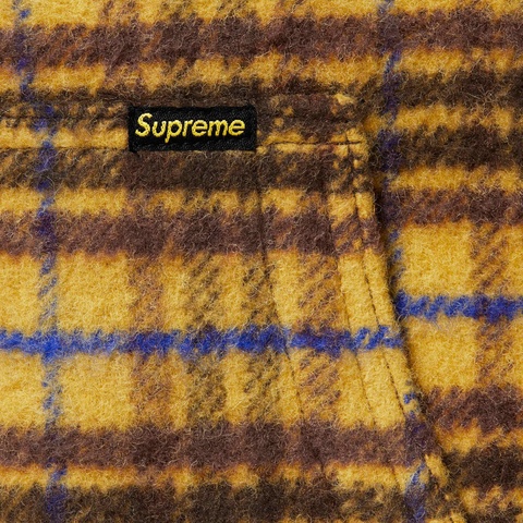 Supreme Plaid Wool Hooded Work Jacket - Brown
