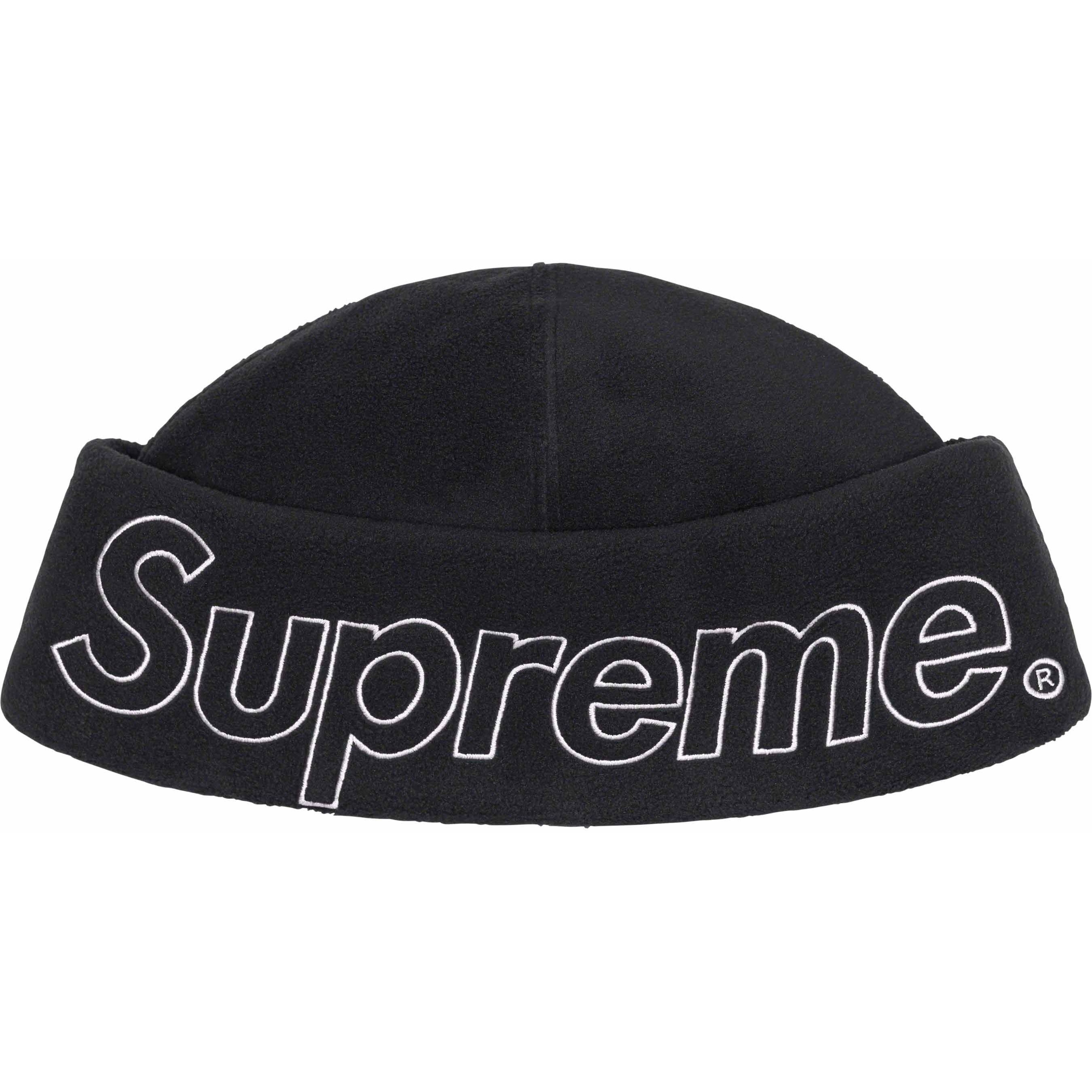 Supreme Polartec Beanie (FW23) - Black - $40