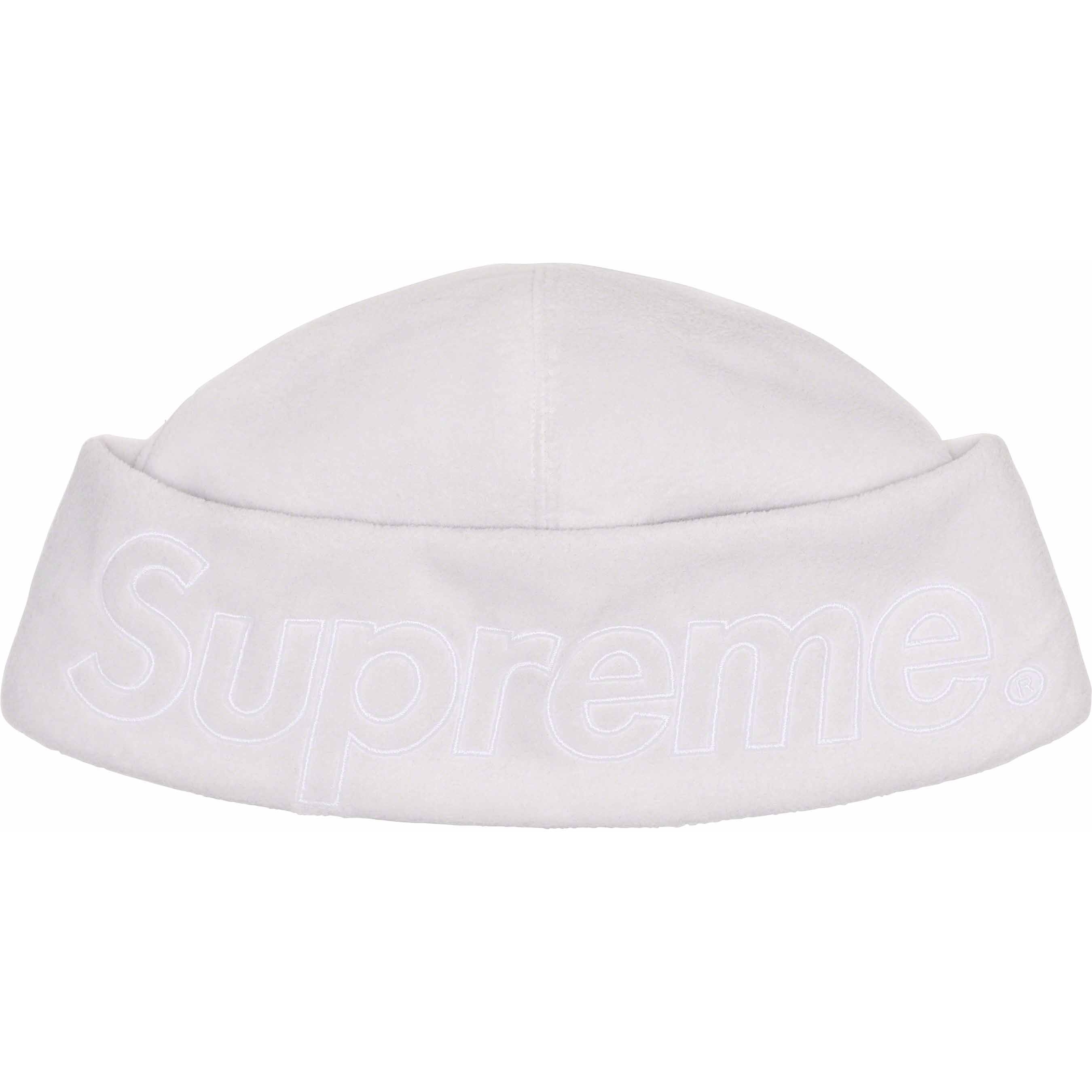 Supreme Polartec Beanie (FW23) - Light Grey - $40