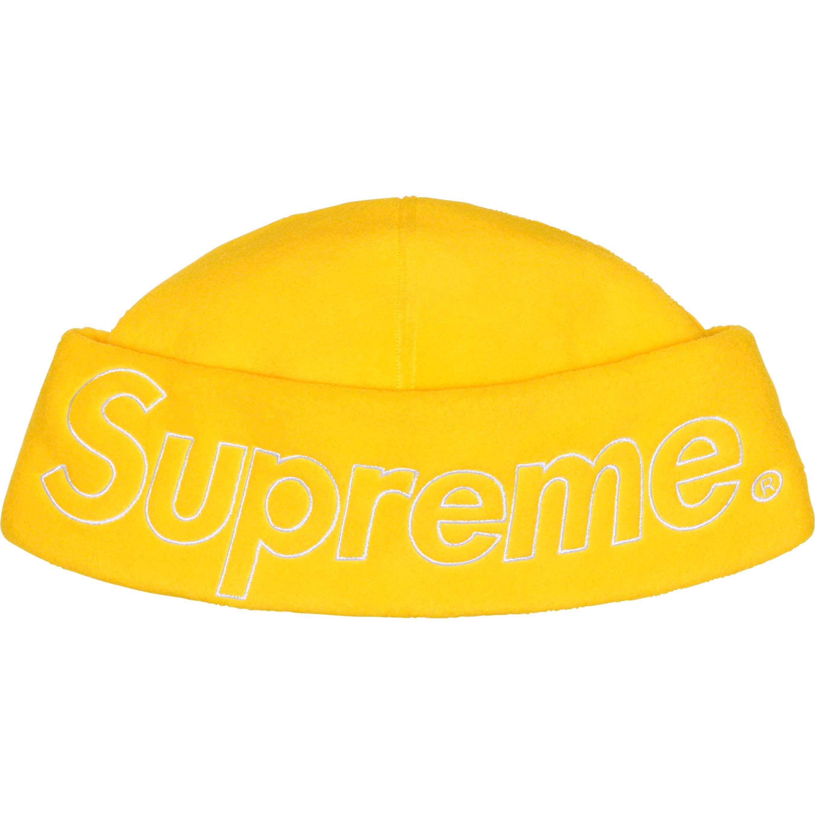 Supreme Polartec Beanie (FW23) - Yellow - $40