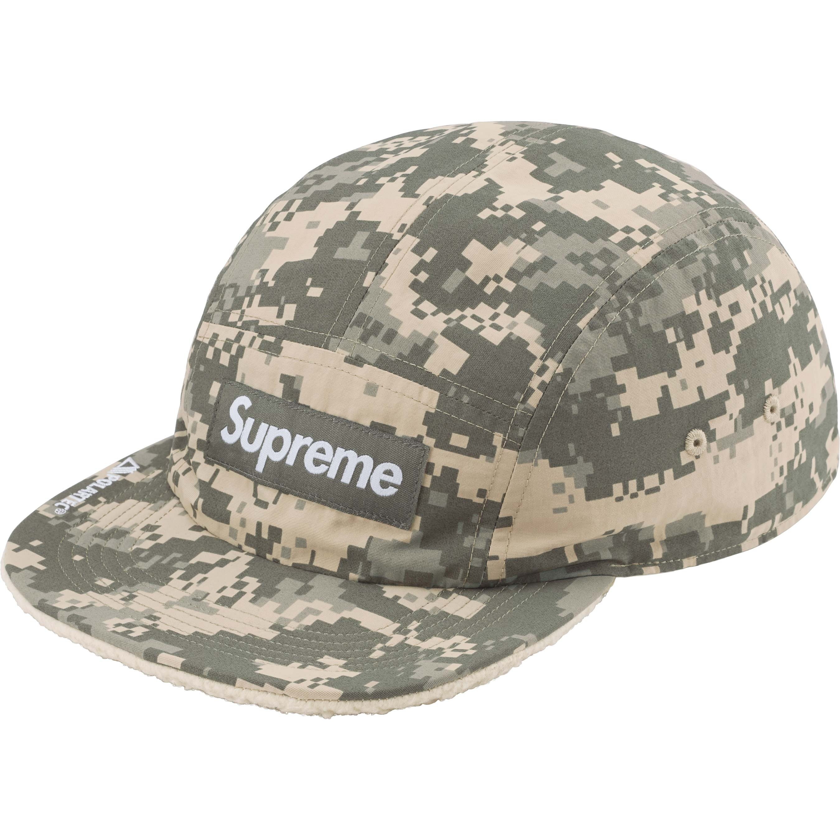 Supreme Polartec Shearling Reversible Camp Cap (FW23) - Digi Camo - $54