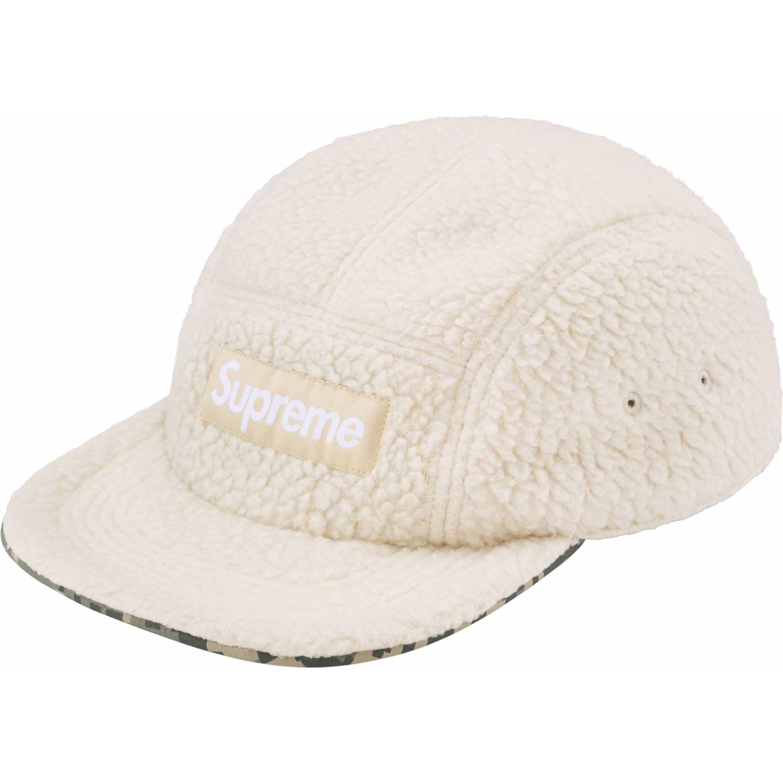 Supreme Polartec Shearling Reversible Camp Cap (FW23) - Digi Camo - $54