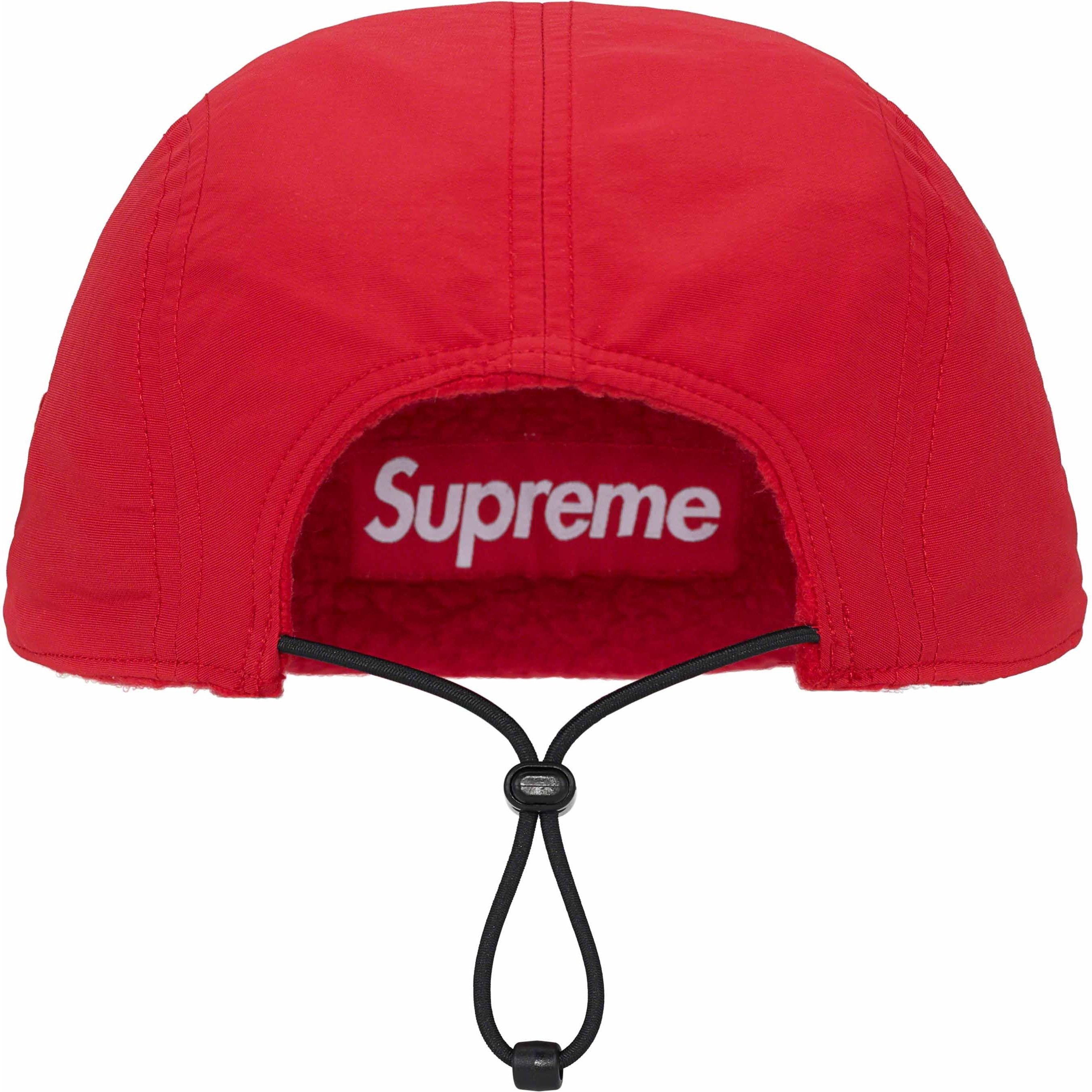 Supreme Polartec Shearling Reversible Camp Cap (FW23) - Red - $54