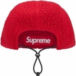 Supreme Polartec Shearling Reversible Camp Cap (FW23) - Red