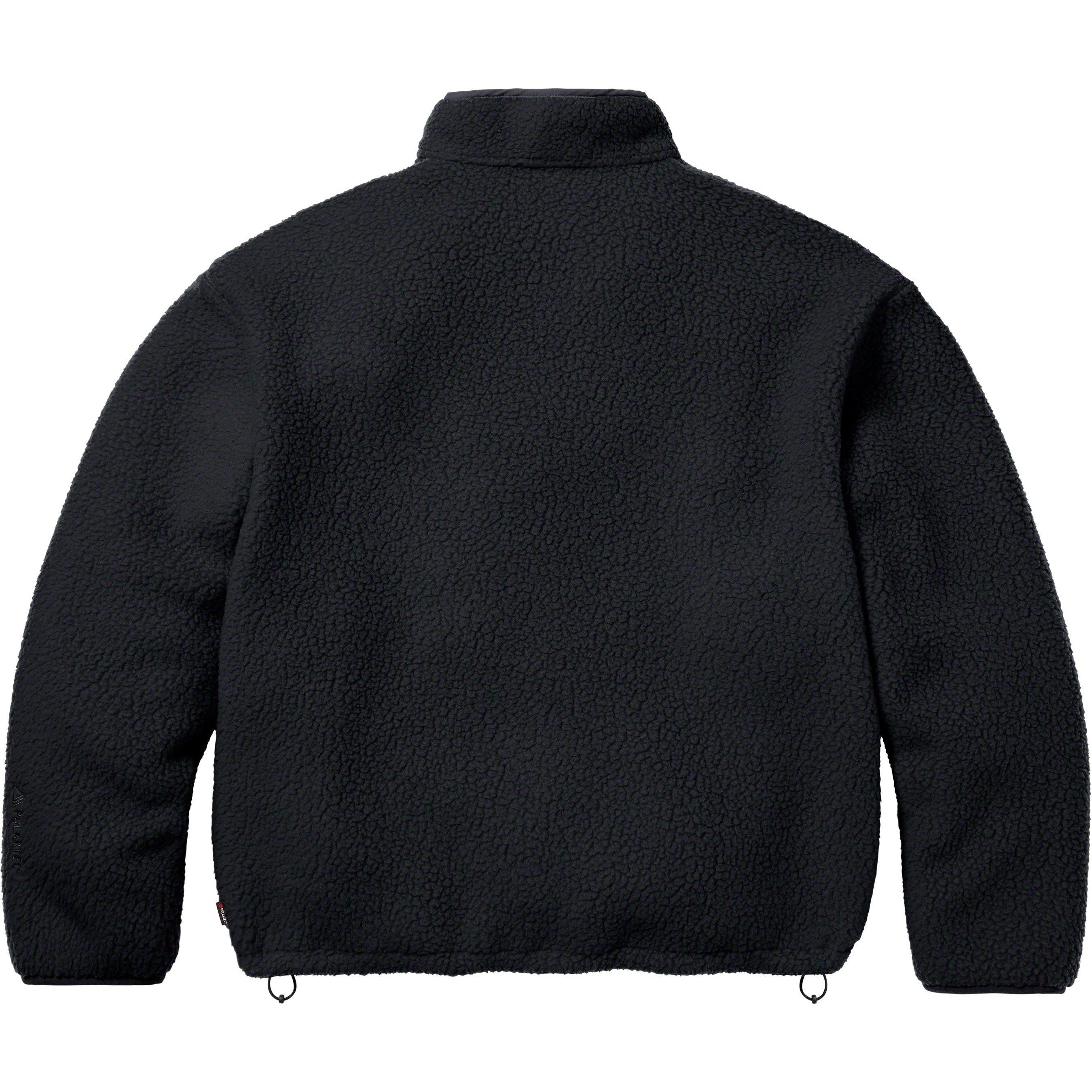 Supreme Polartec Shearling Reversible Pullover (FW23) - Black - $198