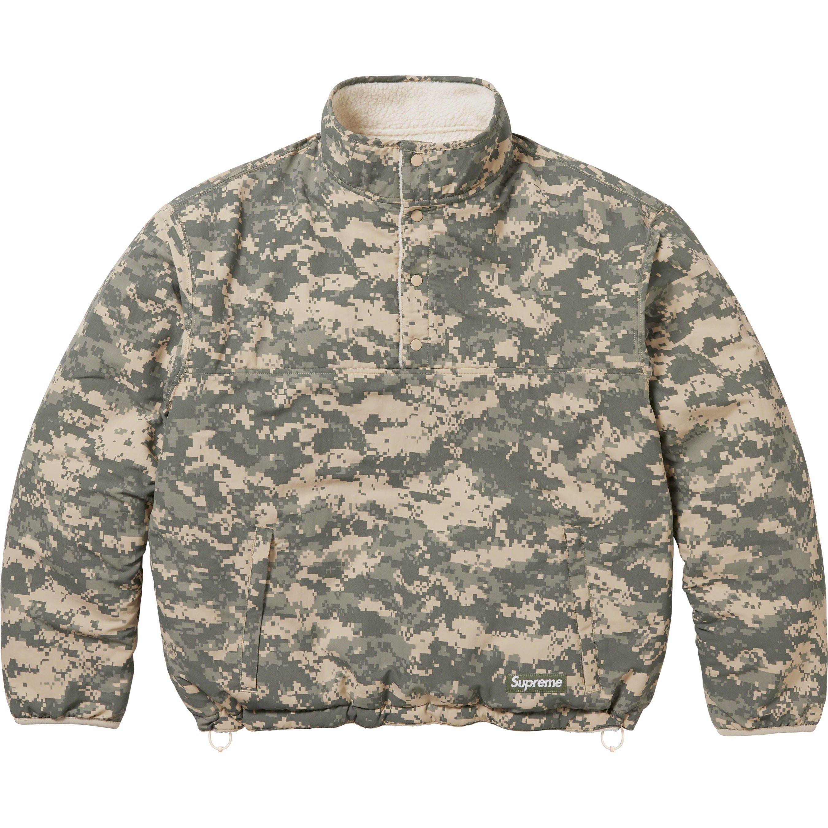 Supreme Polartec Shearling Reversible Pullover (FW23) - Natural - $198