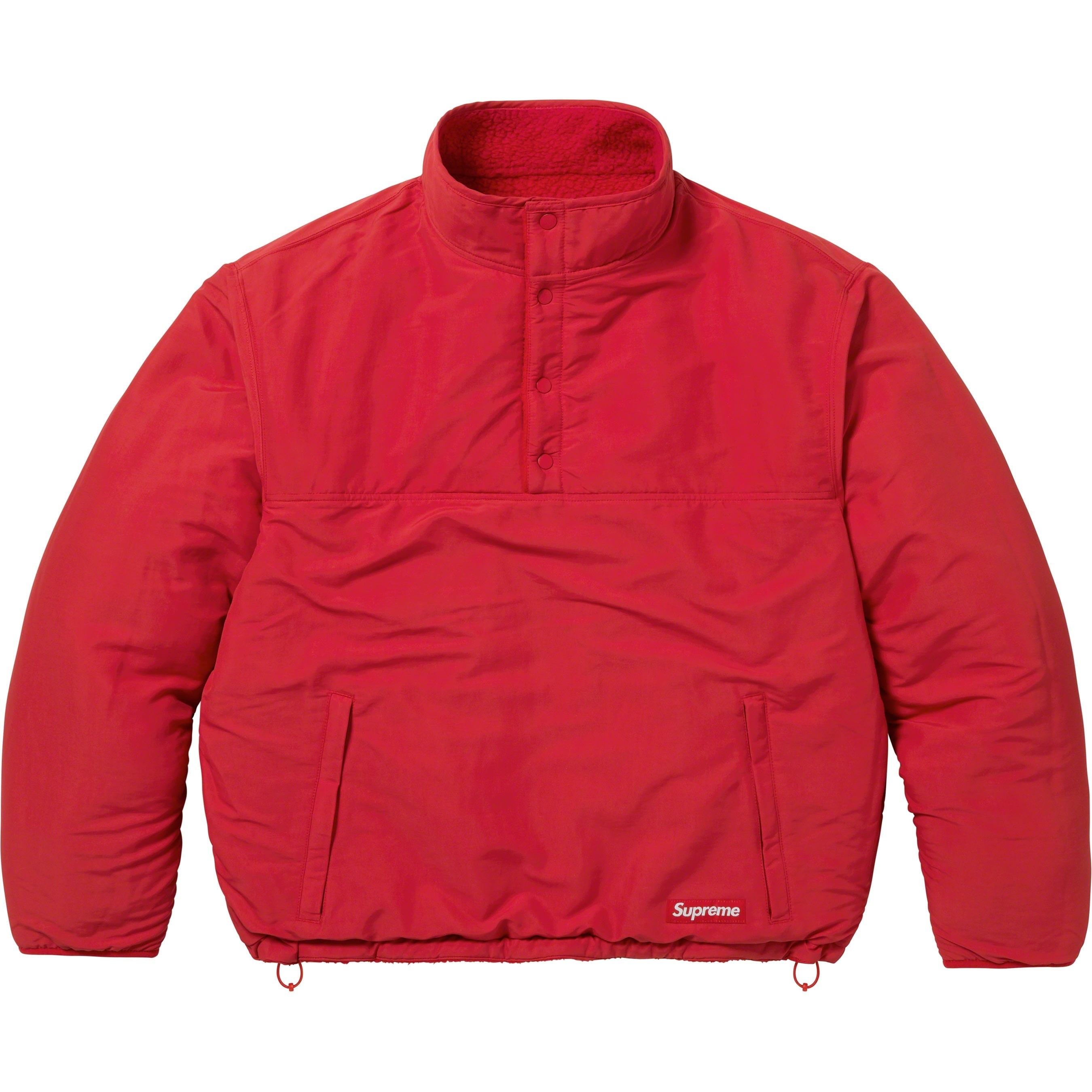 Supreme Polartec Shearling Reversible Pullover (FW23) - Red - $198