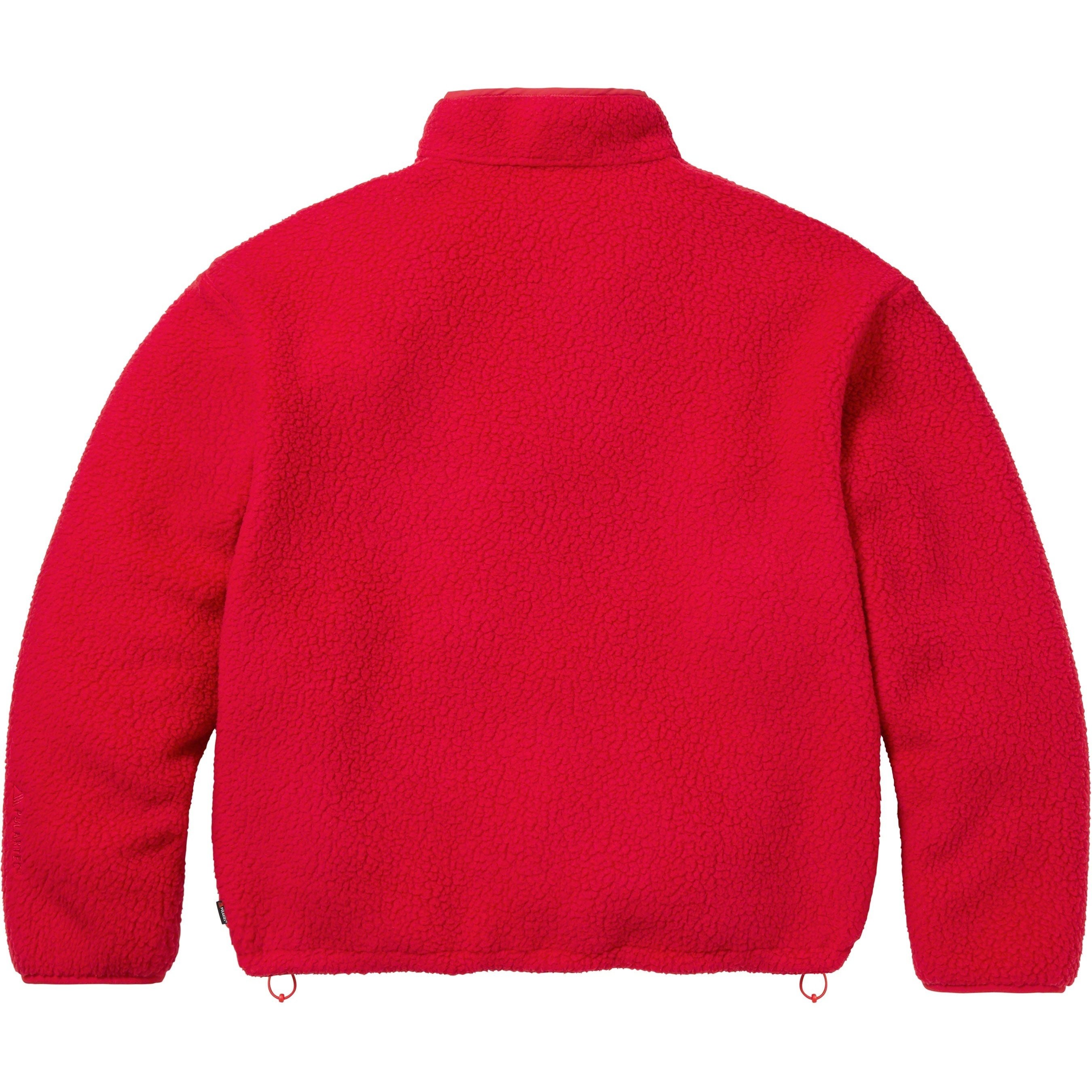 Supreme Polartec Shearling Reversible Pullover (FW23) - Red - $198