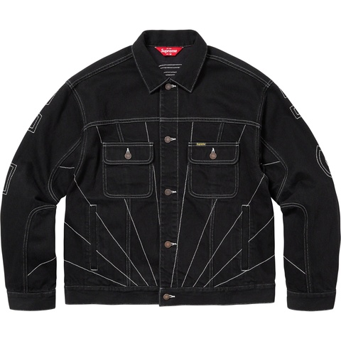 Radial Embroidered Denim Trucker Jacket - Supreme