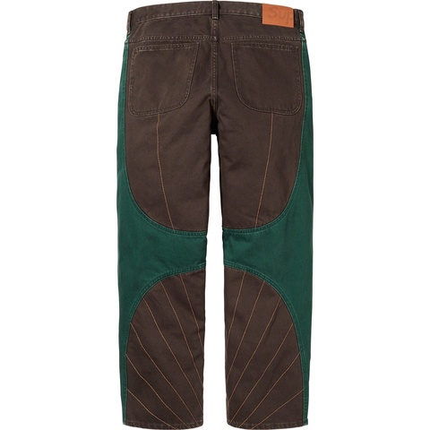 Supreme Radial Embroidered Loose Fit Jean - Brown