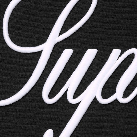 Supreme Raised Script Hooded Sweatshirt - Black