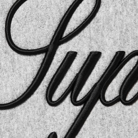 Supreme Raised Script Hooded Sweatshirt - Heather Grey