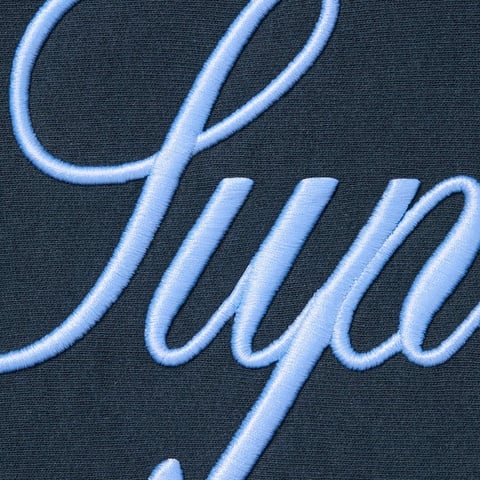 Supreme Raised Script Hooded Sweatshirt - Navy