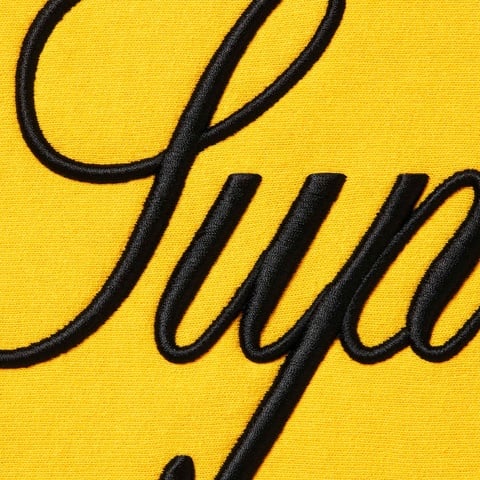 Supreme Raised Script Hooded Sweatshirt - Yellow