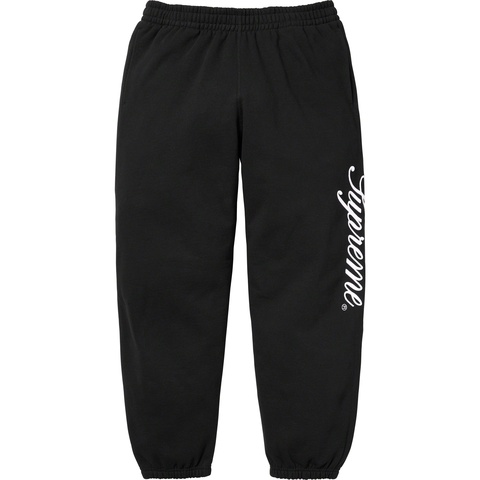 Supreme Raised Script Sweatpant - Black
