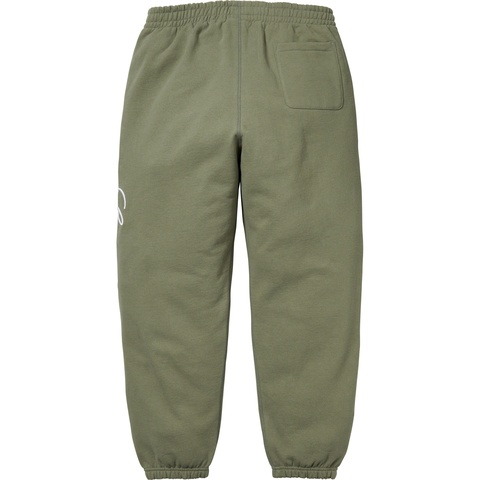 Supreme Raised Script Sweatpant - Light Olive