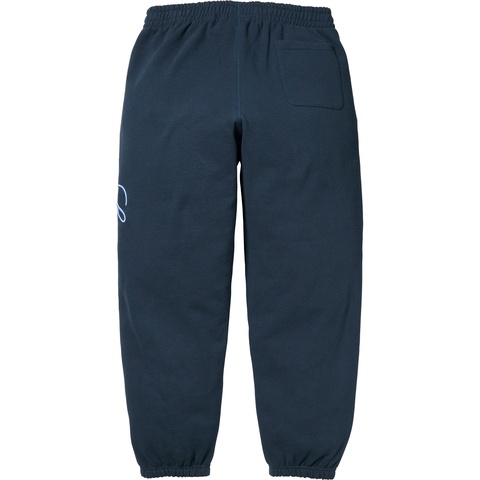 Supreme Raised Script Sweatpant - Navy