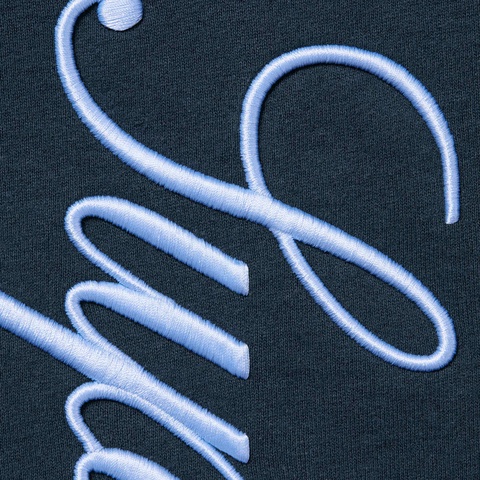 Supreme Raised Script Sweatpant - Navy
