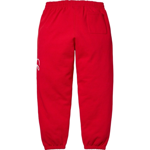 Supreme Raised Script Sweatpant - Red