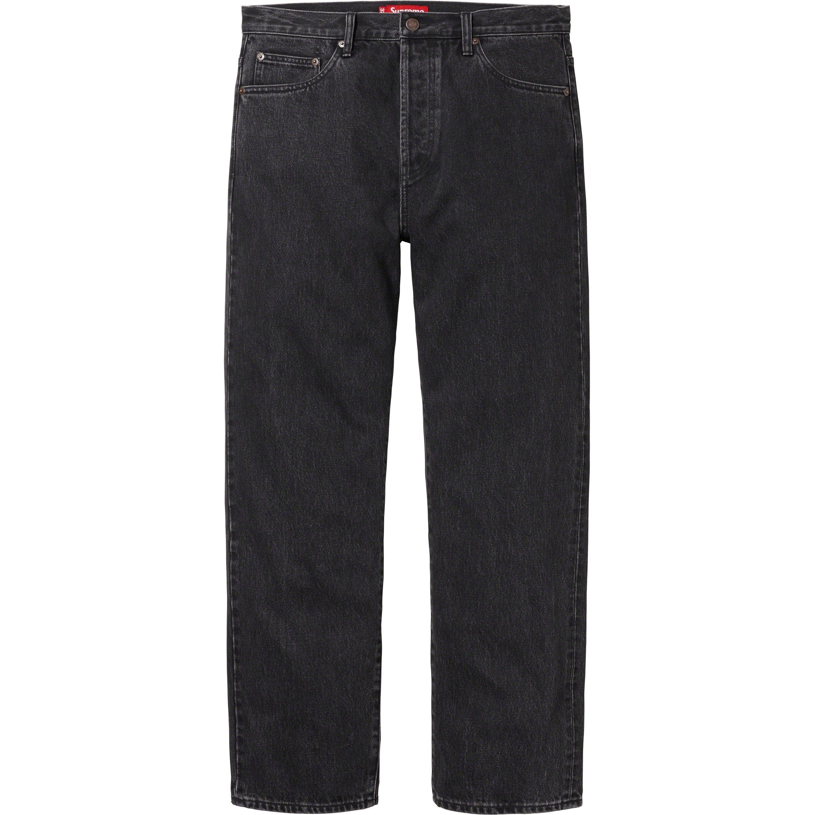 Supreme Regular Jean (FW23) - Washed Black - $158