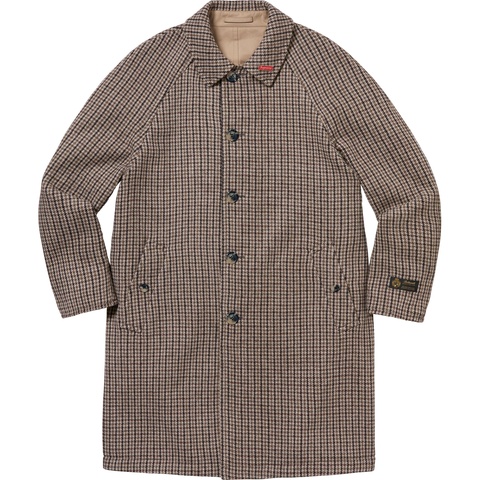 Supreme Reversible Houndstooth Overcoat - Tan