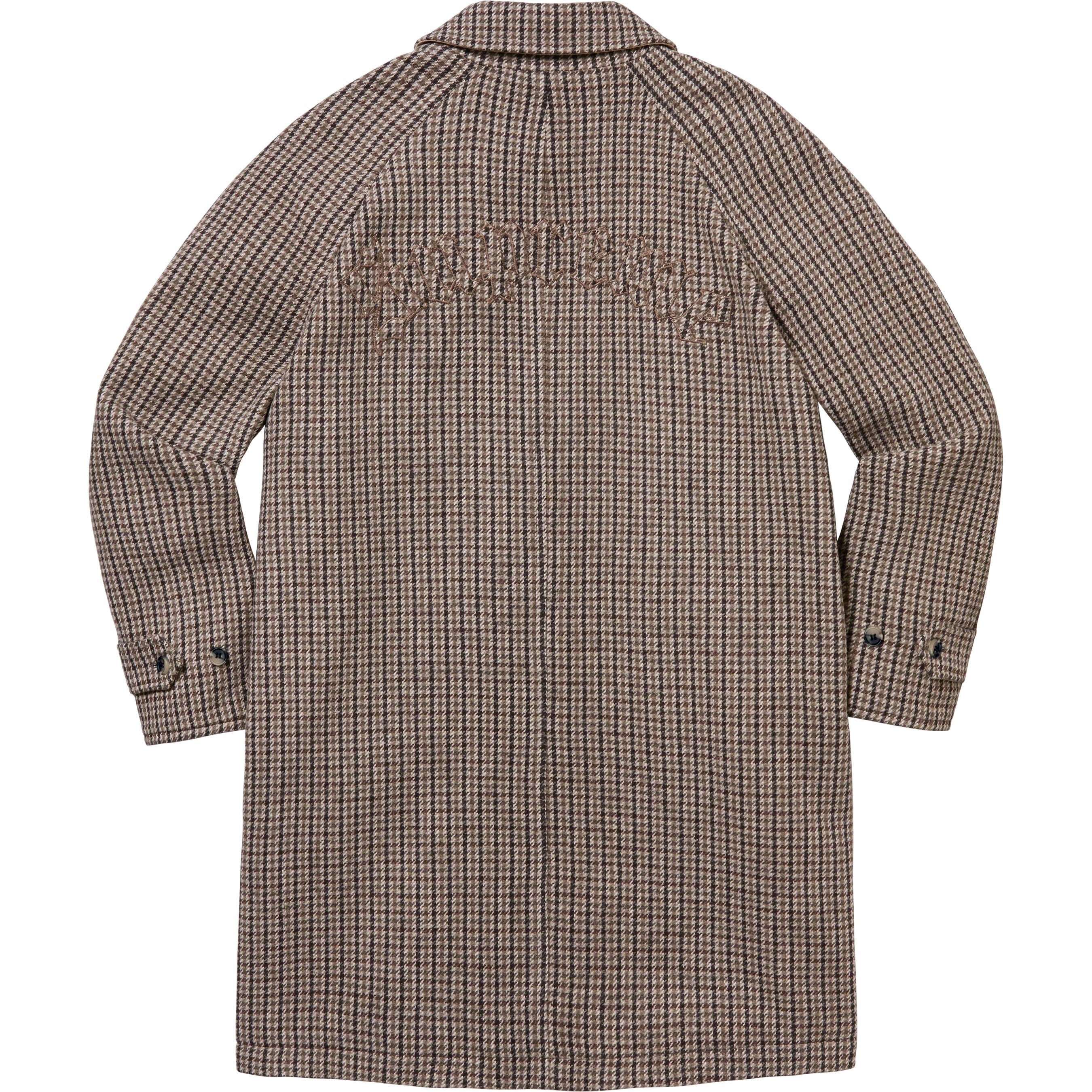 Supreme Reversible Houndstooth Overcoat (FW23) - Tan - $798