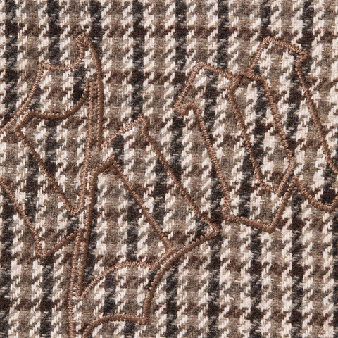 Supreme Reversible Houndstooth Overcoat - Tan