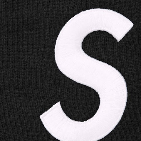 Supreme S Logo Zip Up Hooded Sweatshirt - Black