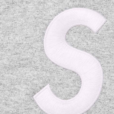 Supreme S Logo Zip Up Hooded Sweatshirt - Heather Grey