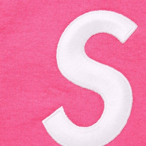 Supreme S Logo Zip Up Hooded Sweatshirt - Magenta